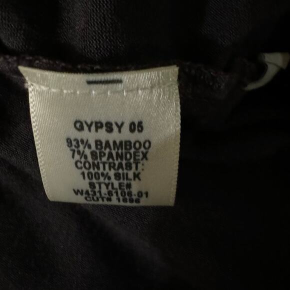 NWT Revolve Gypsy 05 Bamboo Silk Open Waterfall Cardigan Tie Gray Green Medium - Picture 9 of 11
